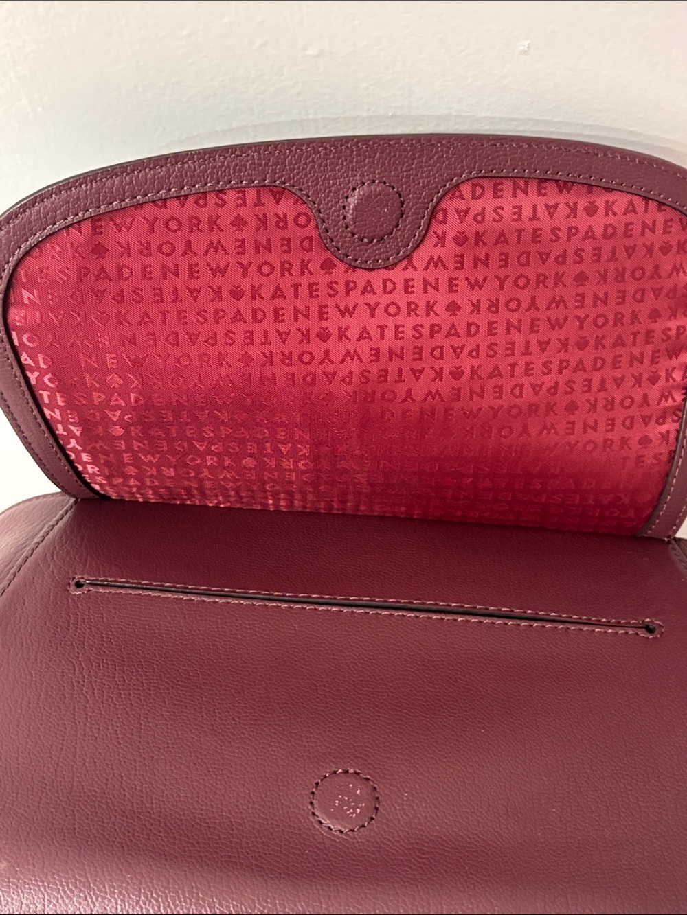 kate spade Burgundy Leather Tassel Satchel with Gold Hardware - Picture 7 of 11